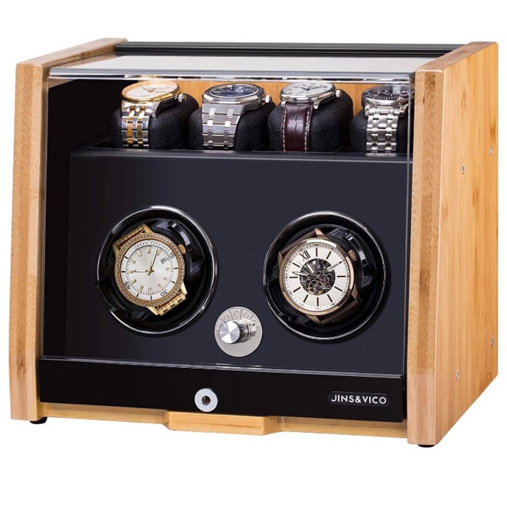 Watch Winder Made of Premium Natural Bamboo Shell